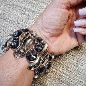 Crystal/Metal statement bracelet
